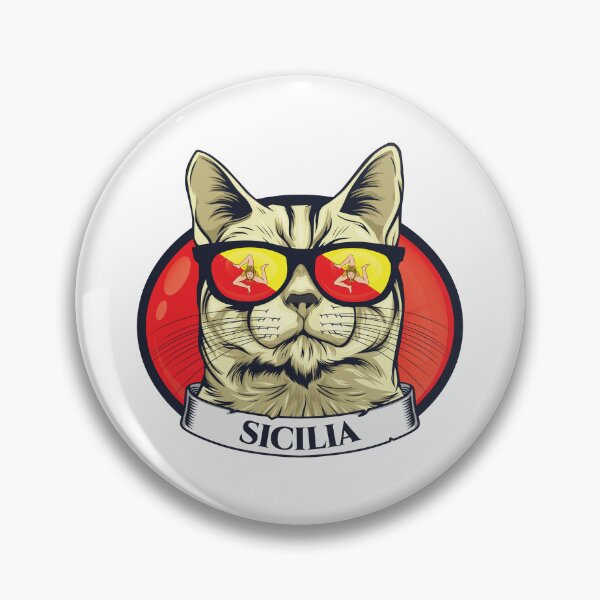 Item preview, sicilia emblem and flag colors in a cat designed and sold by EmeraldeaArt.