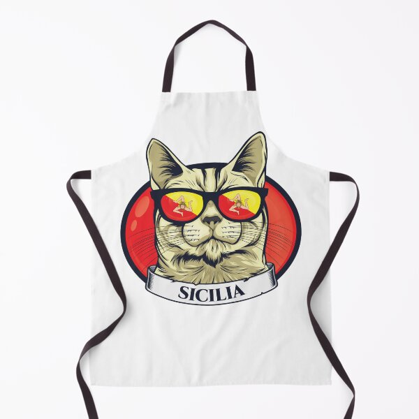 Item preview, sicilia emblem and flag colors in a cat designed and sold by EmeraldeaArt.