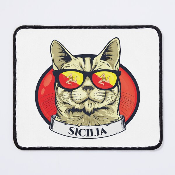 Item preview, sicilia emblem and flag colors in a cat designed and sold by EmeraldeaArt.