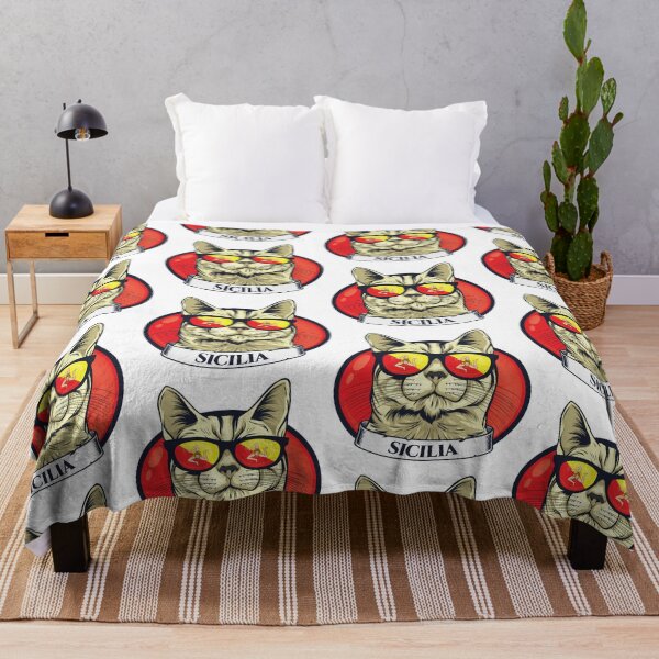 Item preview, sicilia emblem and flag colors in a cat designed and sold by EmeraldeaArt.