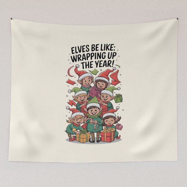Item preview, Elves Be Like: Wrapping Up the Year! Design designed and sold by MolonasDesigns.