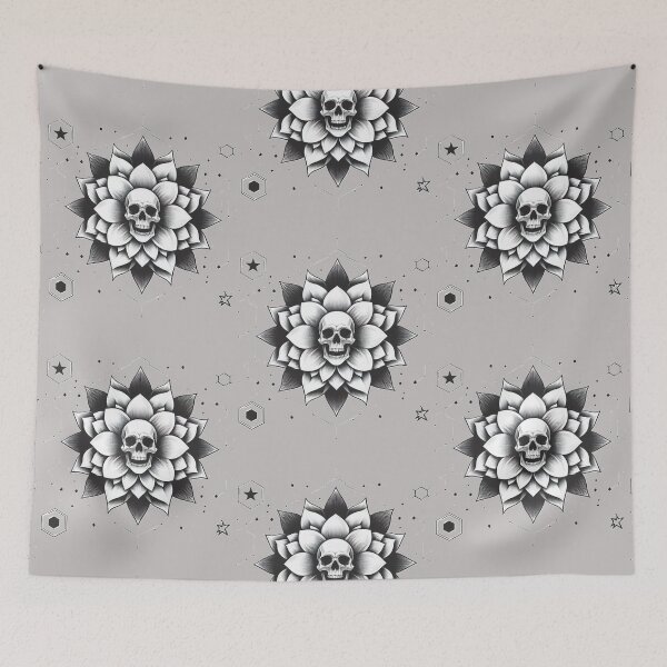 Item preview, Crânio Floral em Contraste / Contrast Floral Skull designed and sold by debbiebento.