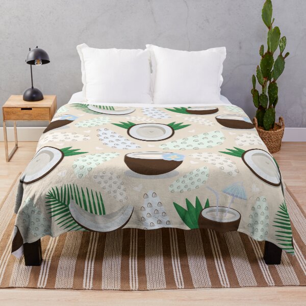 Item preview, Colorful coconut seamless pattern designed and sold by OM-lova.