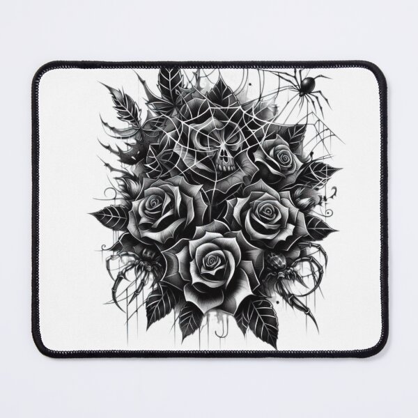 Item preview, roses with spider and spider web , Halloween tattoo , halloween roses,halloween web designed and sold by Expressions-Sel.