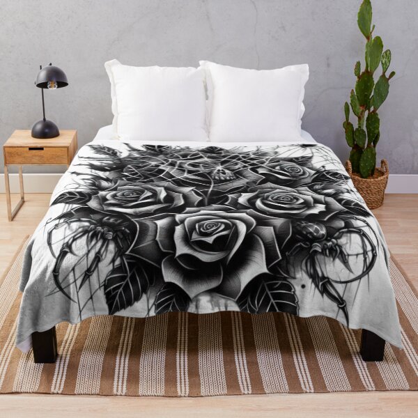 Item preview, roses with spider and spider web , Halloween tattoo , halloween roses,halloween web designed and sold by Expressions-Sel.