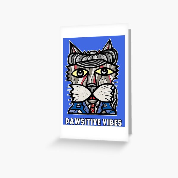 "Pawsitive Vibes" Greeting Card