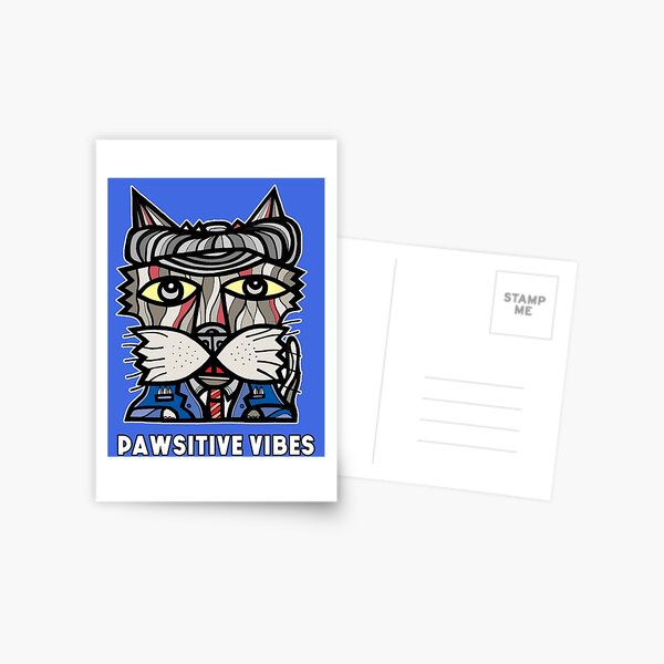 "Pawsitive Vibes" Postcard