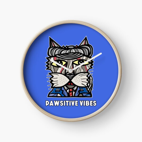 "Pawsitive Vibes" Clock