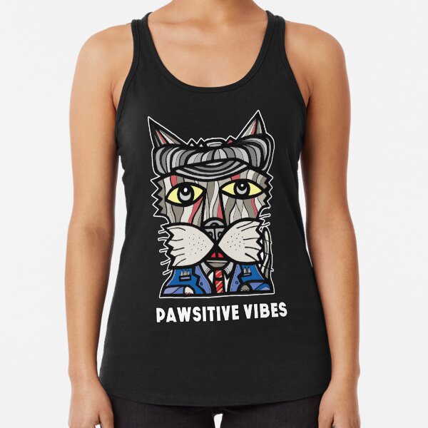 "Pawsitive Vibes" Racerback Tank Top