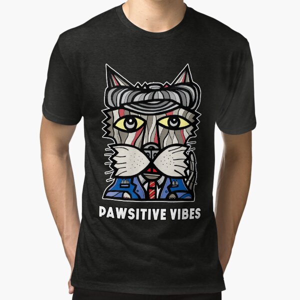 "Pawsitive Vibes" Tri-blend T-Shirt