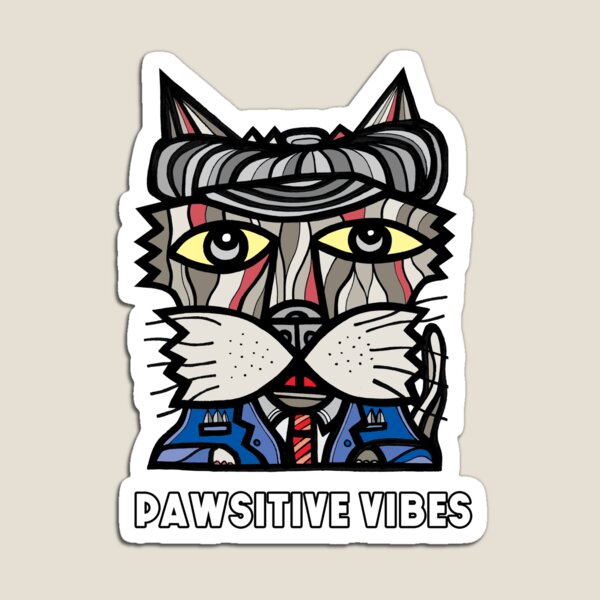 "Pawsitive Vibes" Magnet