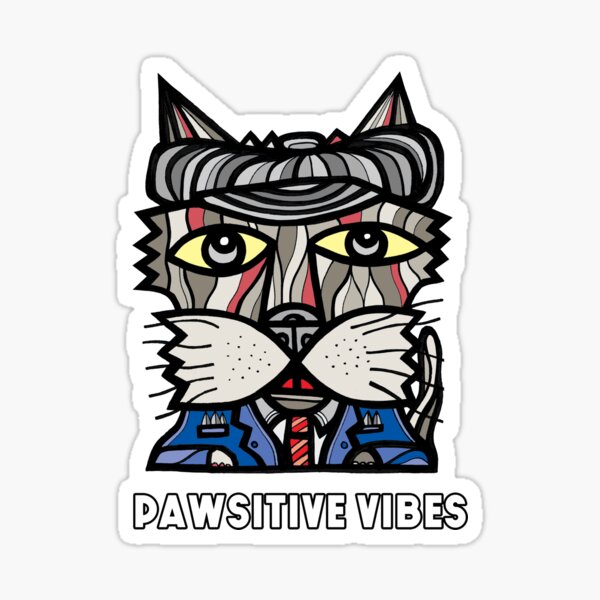 "Pawsitive Vibes" Sticker