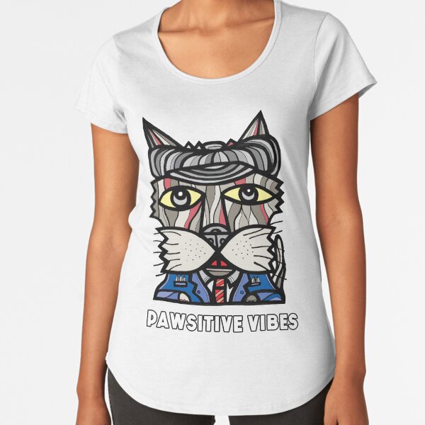 "Pawsitive Vibes" Premium Scoop T-Shirt