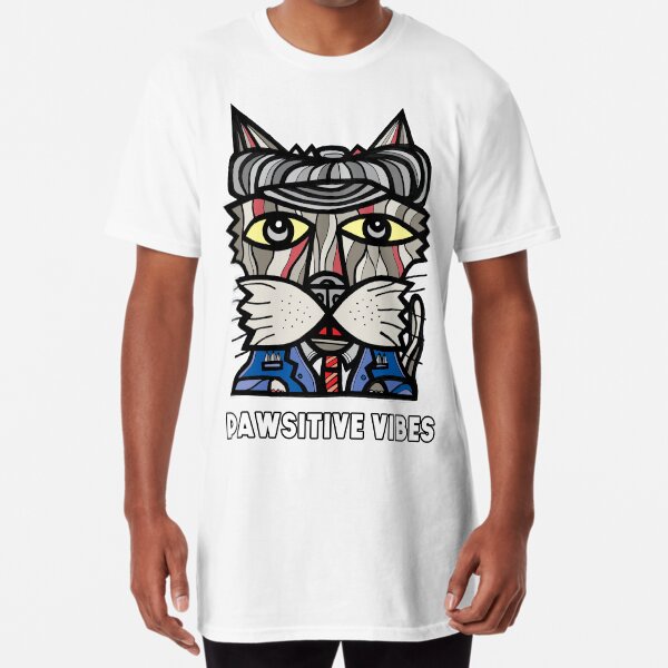 "Pawsitive Vibes" Long T-Shirt