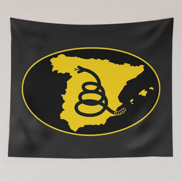 Item preview, SPAIN - Freedom Is The Superpower - Modern Gadsden Snake Flag - Dont Tread On Me design designed and sold by pelagio.