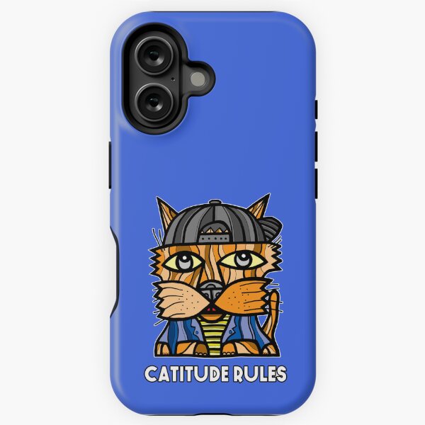 "Catitude Rules" iPhone Tough Case