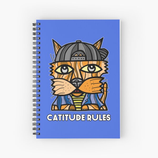 "Catitude Rules" Spiral Notebook