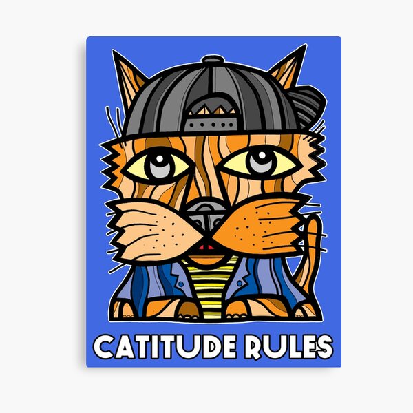 "Catitude Rules" Canvas Print