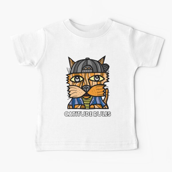 "Catitude Rules" Baby T-Shirt