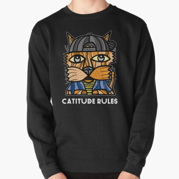 "Catitude Rules" Pullover Sweatshirt