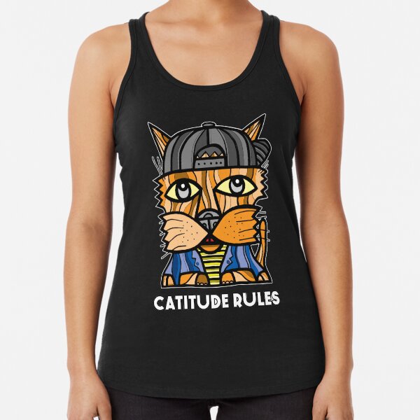 "Catitude Rules" Racerback Tank Top