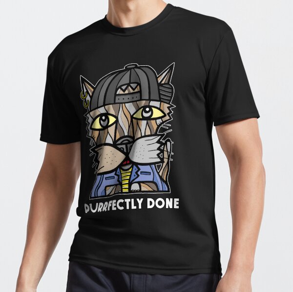 "Purrfectly Done" Active T-Shirt