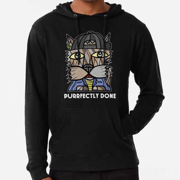 "Purrfectly Done" Lightweight Hoodie