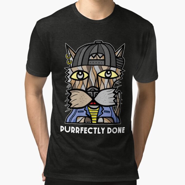 "Purrfectly Done" Tri-blend T-Shirt