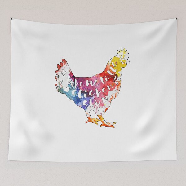 Item preview, Chicken Watercolor, Typography Art Illustration. Funny Saying designed and sold by STYLESYNDIKAT.