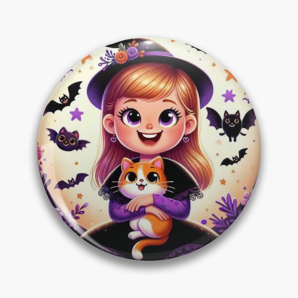 Artikelvorschau, Halloween-Mädchen mit Katze entworfen und verkauft von richs85.