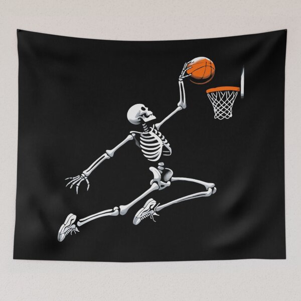 Item preview, Halloween Skeleton Basketball Player designed and sold by printmala.