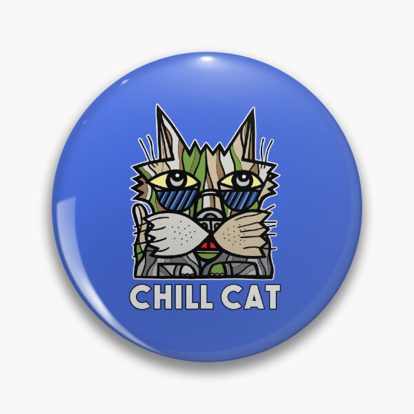 "Chill Cat" Pin