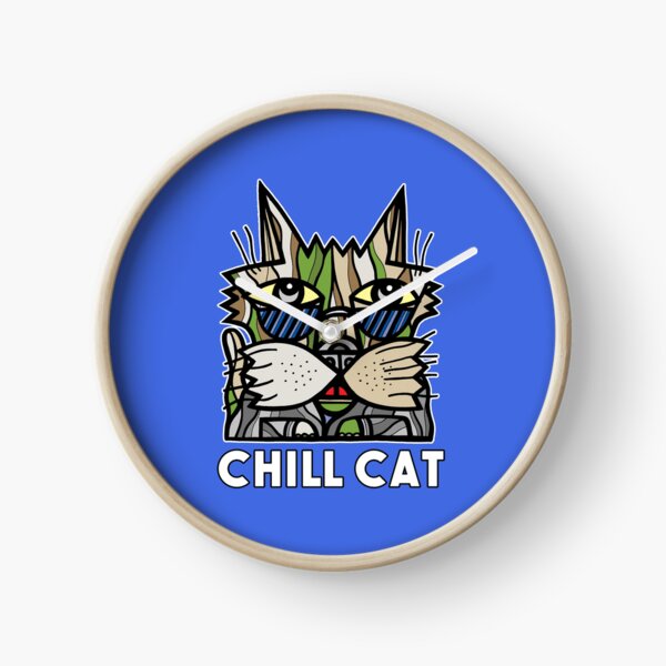 "Chill Cat" Clock