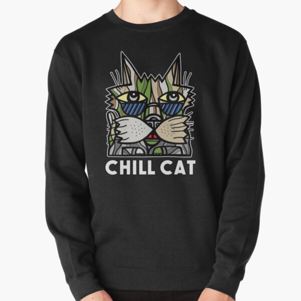 "Chill Cat" Pullover Sweatshirt