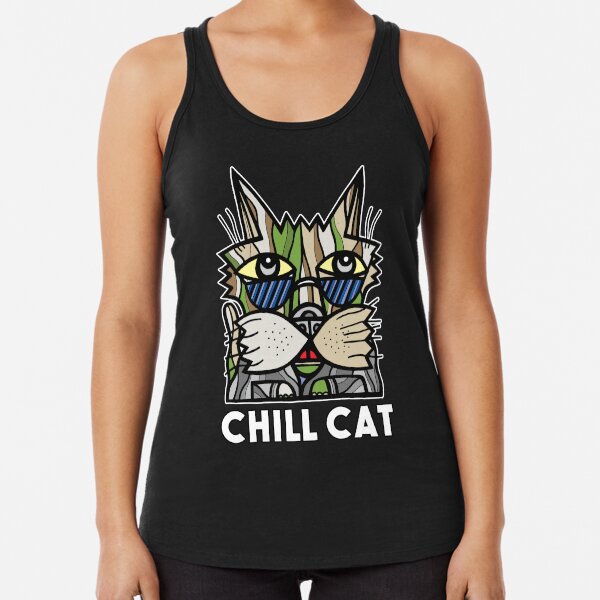 "Chill Cat" Racerback Tank Top