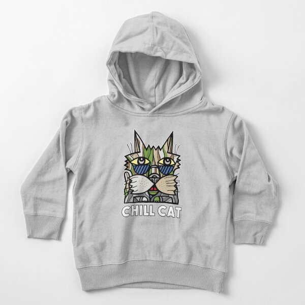 "Chill Cat" Toddler Pullover Hoodie