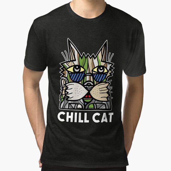 "Chill Cat" Tri-blend T-Shirt