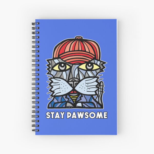 "Stay Pawsome" Spiral Notebook