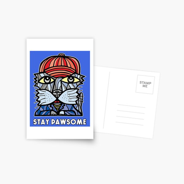 "Stay Pawsome" Postcard