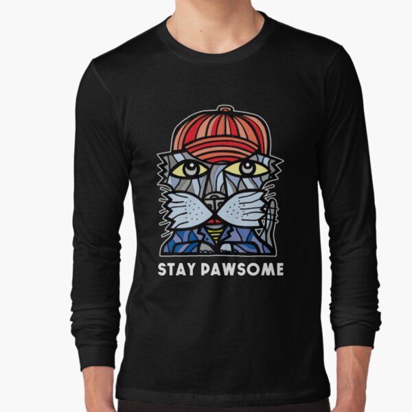 "Stay Pawsome" Long Sleeve T-Shirt