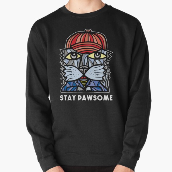 "Stay Pawsome" Pullover Sweatshirt