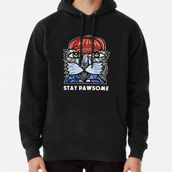 "Stay Pawsome" Pullover Hoodie