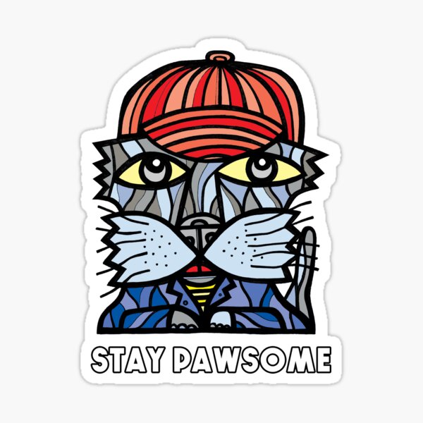 "Stay Pawsome" Sticker