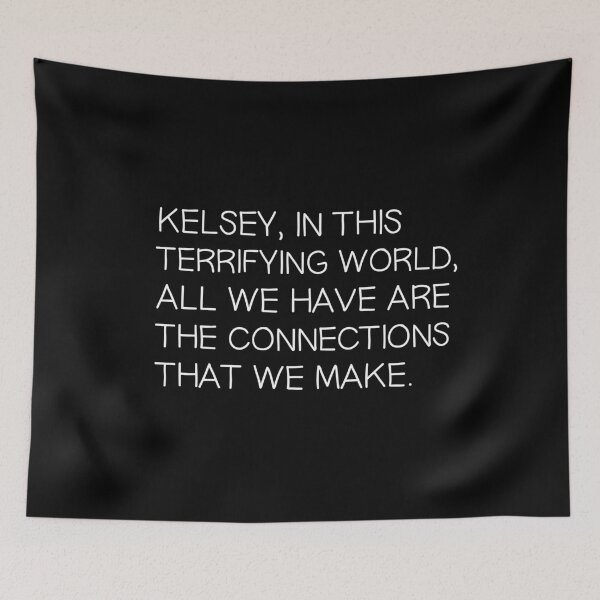 Item preview, Kelsey in this Terrifying World Custom Logo Text White designed and sold by cemetry-gates.
