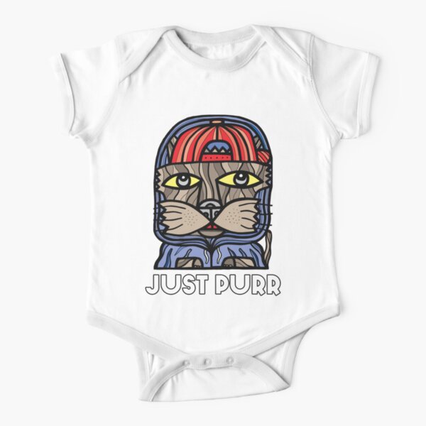 "Just Purr" Short Sleeve Baby One-Piece