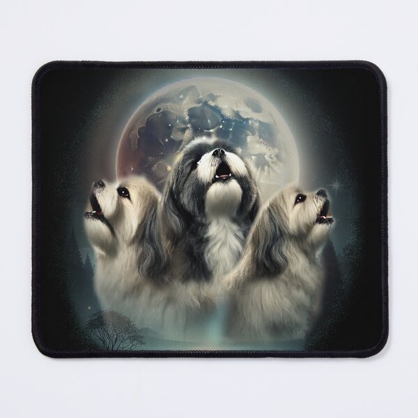 Item preview, 3 Shih Tzu moon - parody of Three Wolf Moon with shih tzus designed and sold by hitechmom.