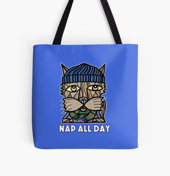 "Nap All Day" All Over Print Tote Bag