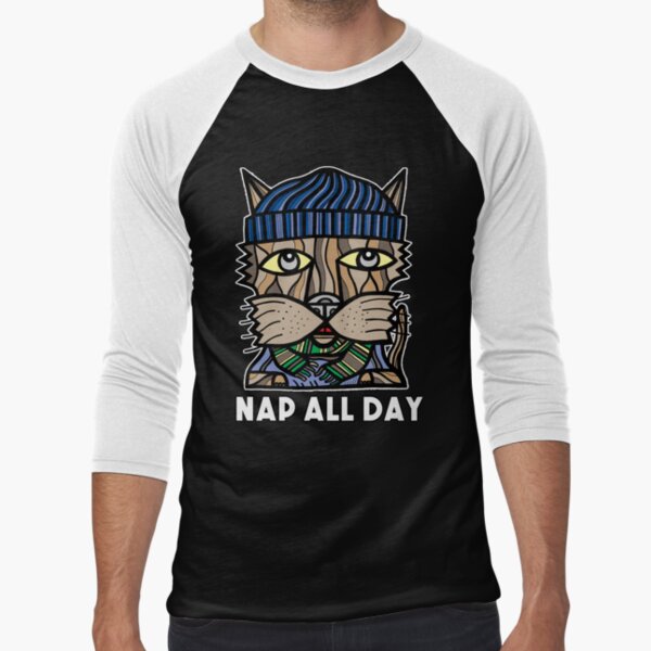 "Nap All Day" Baseball ¾ Sleeve T-Shirt