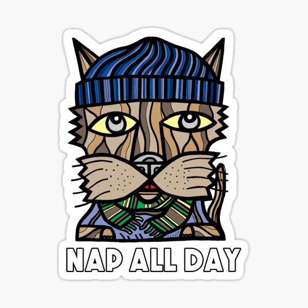 "Nap All Day" Sticker