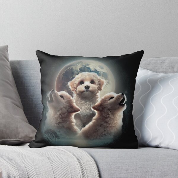 Item preview, 3 Maltipoo Moon - a howlingly funny design - parody of 3 wolf moon with Poodles designed and sold by hitechmom.